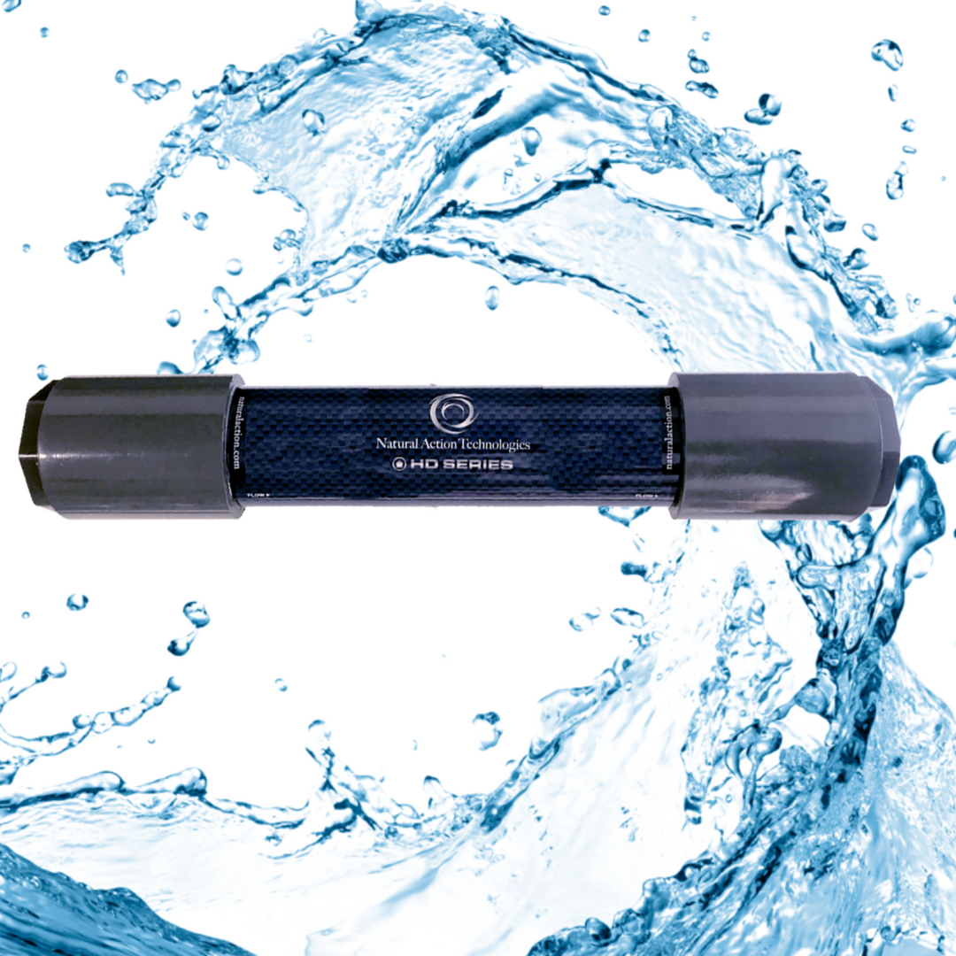 Natural Action 'HD Series Unit' branding on a water splash background