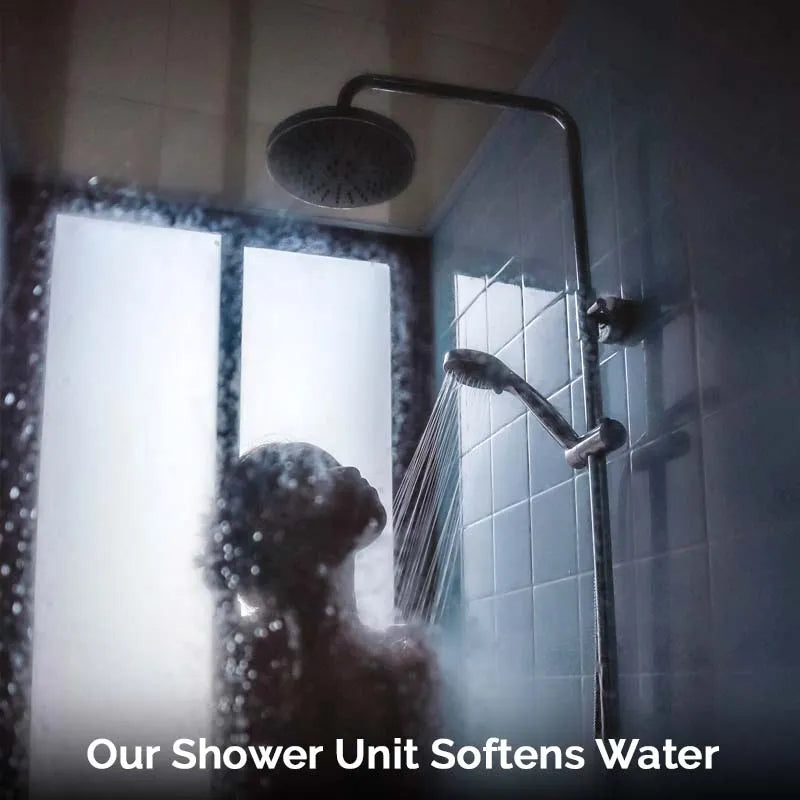 Natural Action Softens your water. Structured Water Shower