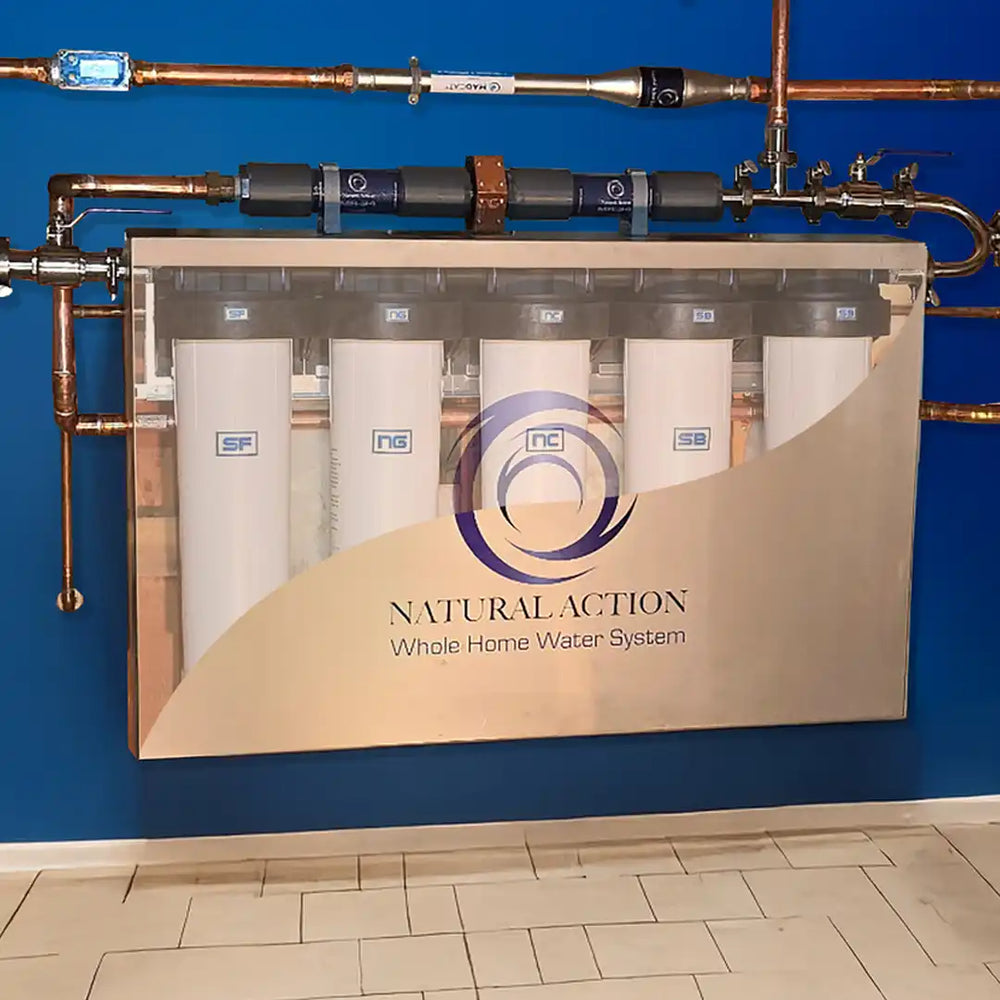 5 stage Whole Home Natural Action Filter System cut away