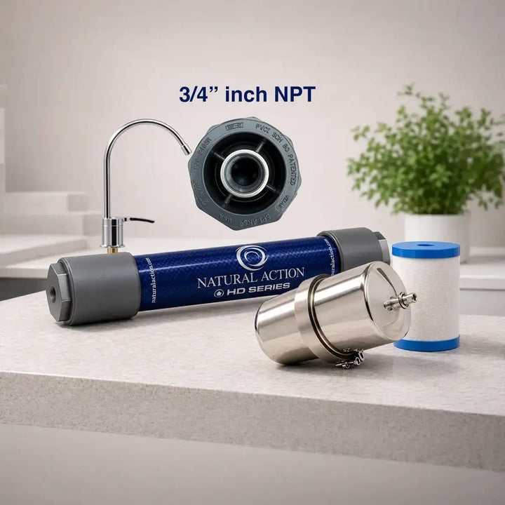 Natural Action Whole Home Water Structuring System with Under Sink Filtration 3/4" npt - HD-24