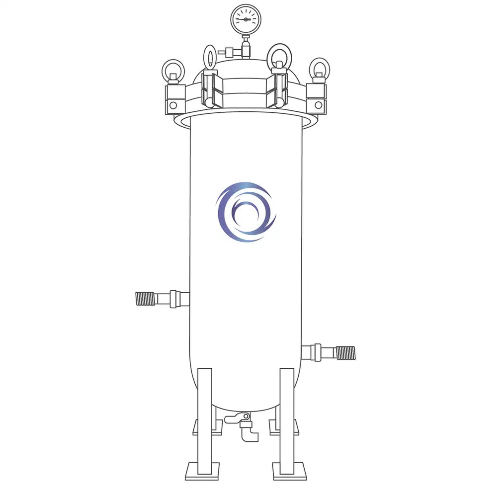 R2 Whole Home 2 stage Natural Action Commercial Filtration System line art