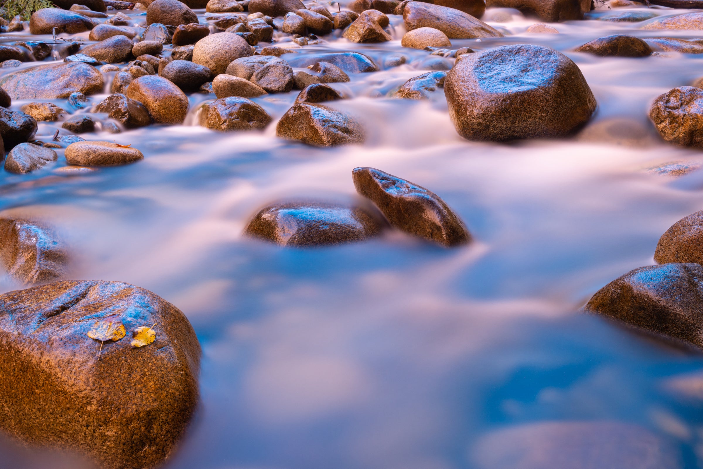 Natural Action Stream Flowing Structured Water 