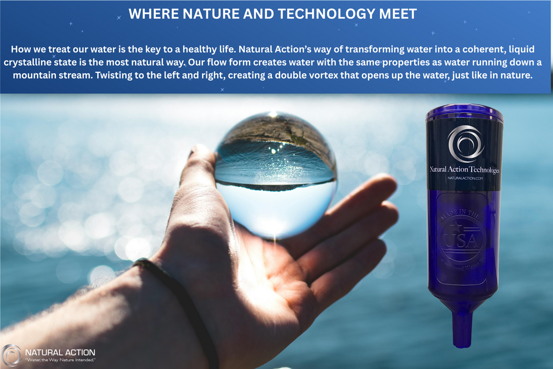 Natural Action Portable Structured Water Device, Made in USA