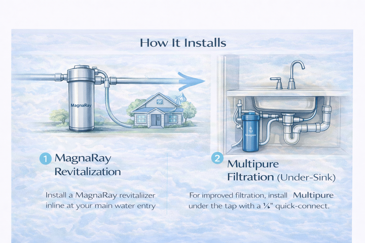 MagnaRay Advanced Revitalizer with Under Sink Filtration