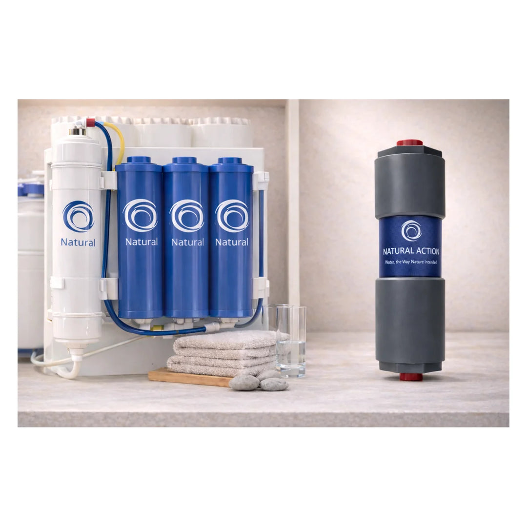 RO with natural Action structured water under sink