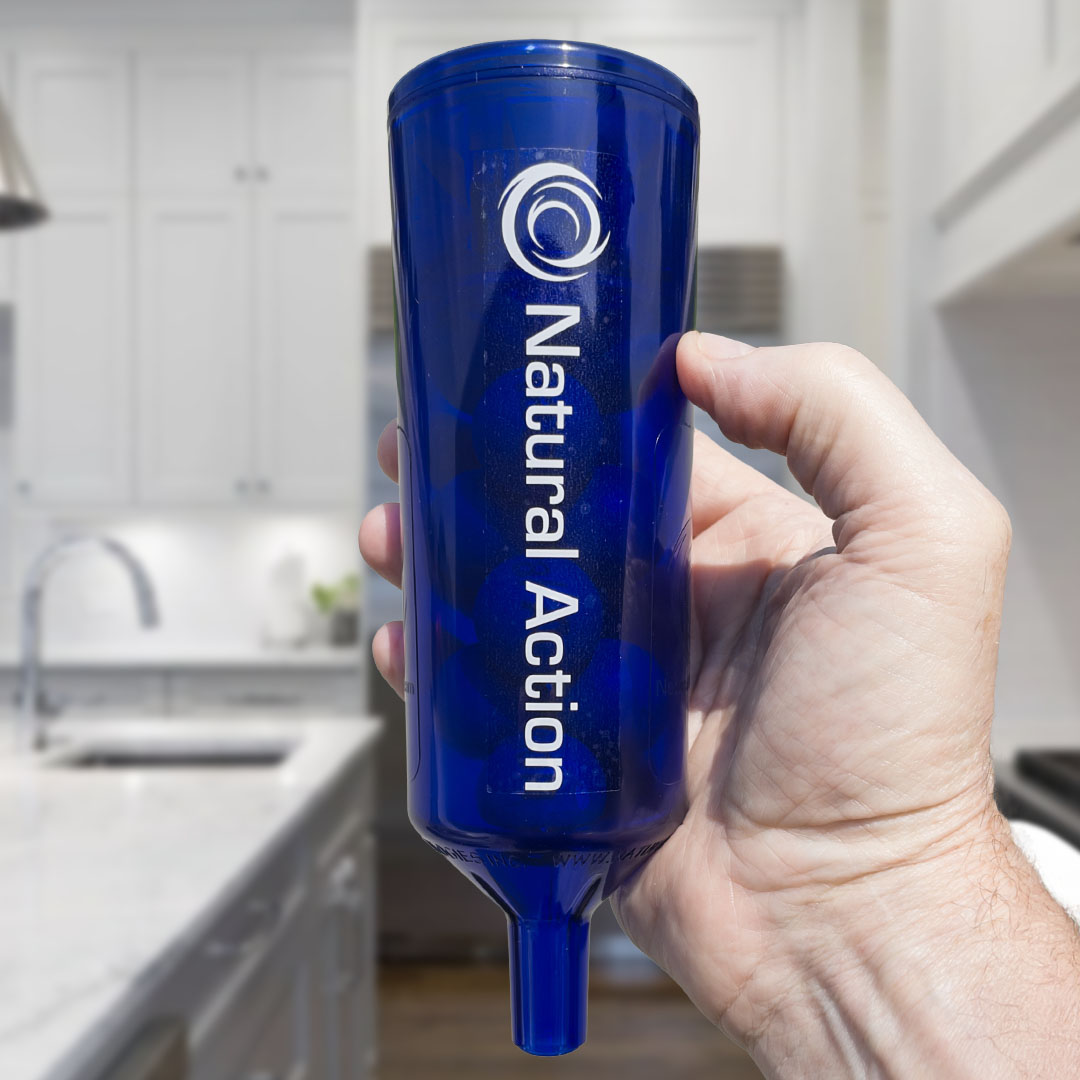 Natural Action Portable Water Revitalizer - Store it by your sink